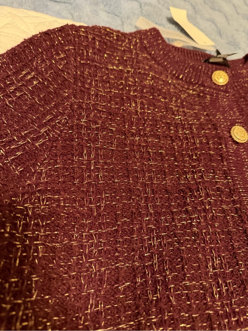 French Connection Metallic Tweed Knit Cardigan NWT! - Picture 11 of 13